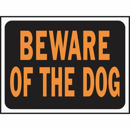 HY-KO 9x12 Plastic Sign, Beware Of The Dog 3002